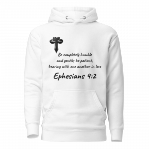 Light Over Darkness Essential White Hoodie